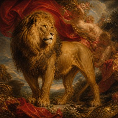 animal standing in natural pose — Antwerp Baroque Art Style