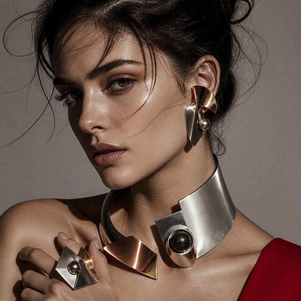 Modern Contemporary Jewelry Design AI art example