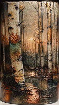 a serene birch forest in soft morning light, no people, no text