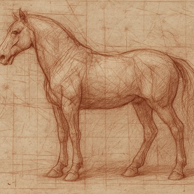 animal standing in natural pose