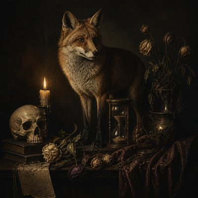 animal standing in natural pose — Memento Mori Art Style