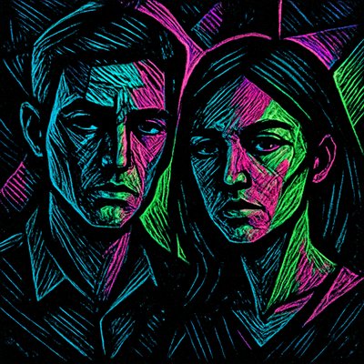 portrait of two people together