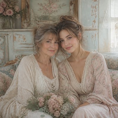 portrait of two people together