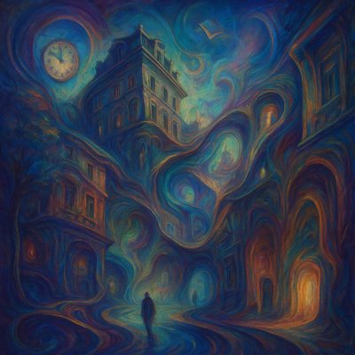 Surrealist Landscape Art Style Style Transfer Example