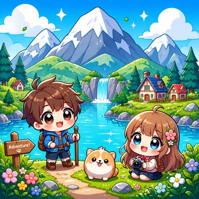 serene landscape with mountains and water