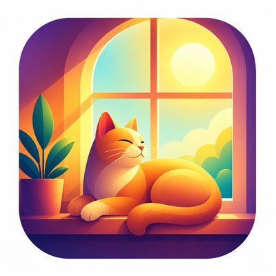 a cat lounging in a sunlit window