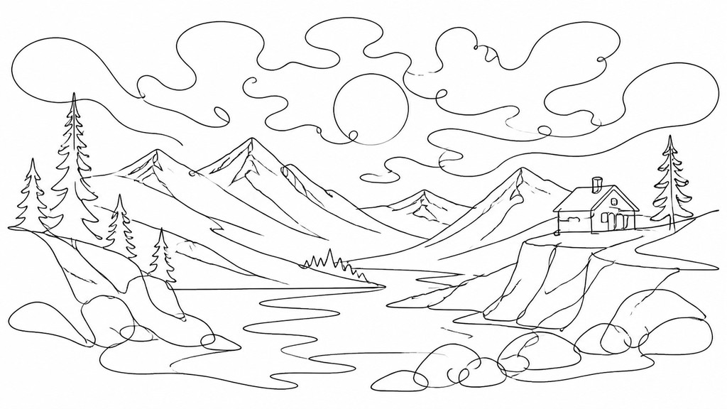 sweeping panoramic landscape with a dramatic sky