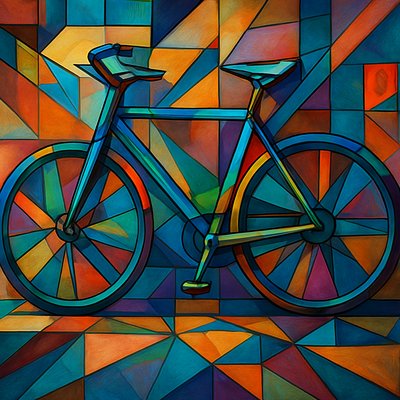 bicyle resting against a wall