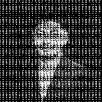 a black and white photo of a man in a suit