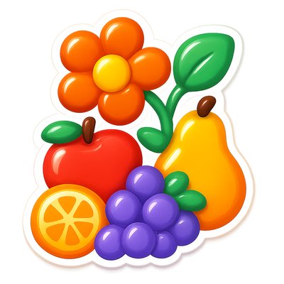 still life arrangement of fruits and flowers