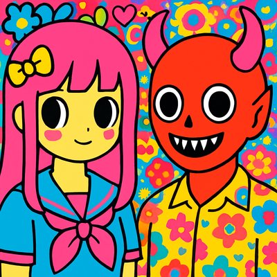 portrait of two people together