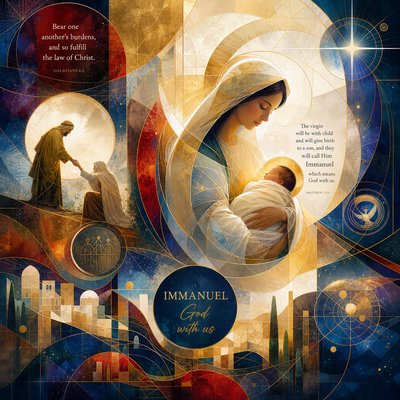 Bear one another's burdens, and so fulfill the law of Christ. Compassion is bearing someone else's burden as if it were your own. The virgin will be with child and will give birth to a son, and they will call Him Immanuel which means God with us.