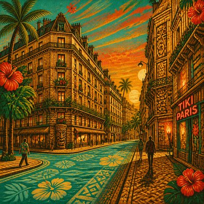 Tiki Aesthetic Style Transfer Example