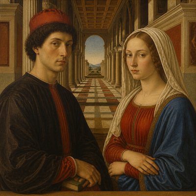 portrait of two people together