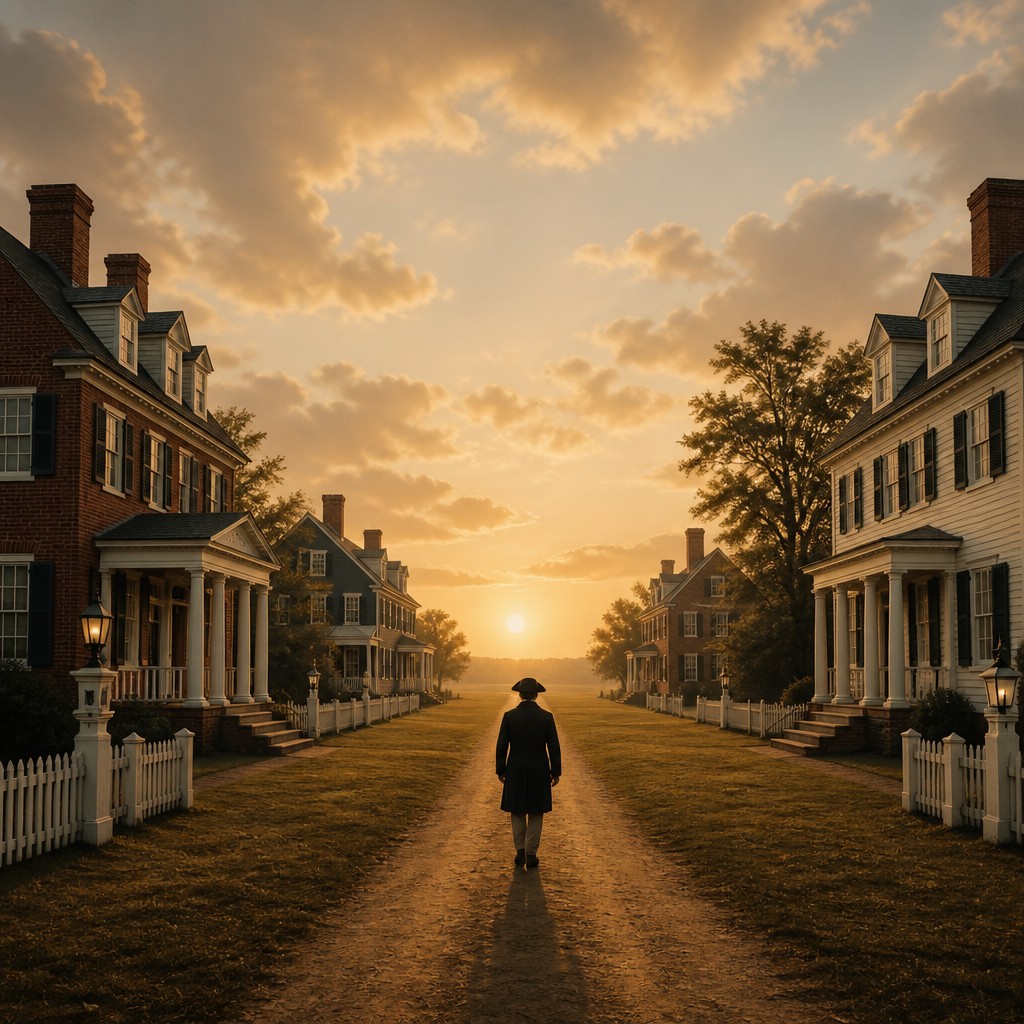 a solitary figure walking toward a glowing horizon across an empty plain, moody atmosphere, no text or lettering
