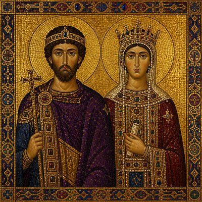 portrait of two people together