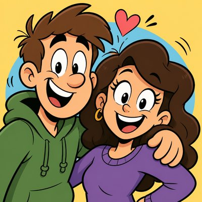 portrait of two people together
