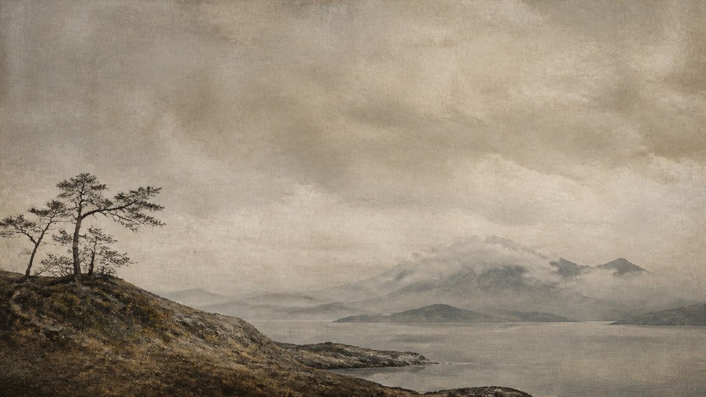 sweeping panoramic landscape with a dramatic sky