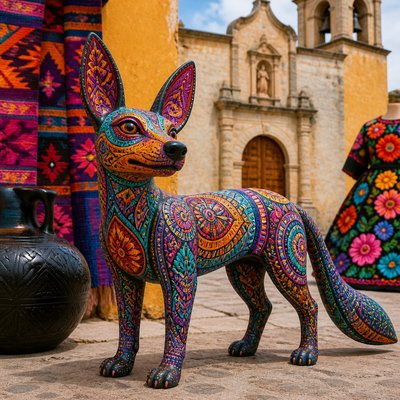 animal standing in natural pose — Oaxaca Art Style