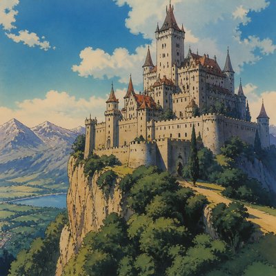 majestic castle on a hilltop