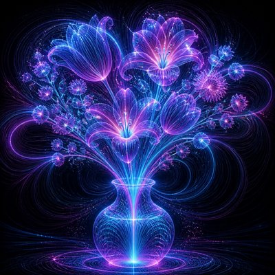bouquet of flowers in a glass vase