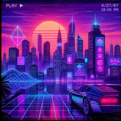 a city skyline at dusk with glowing windows