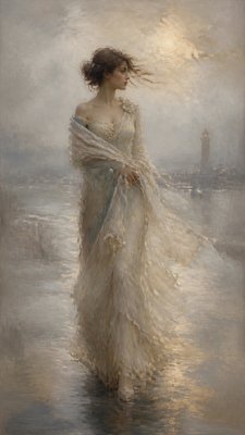 full-length portrait of an elegant figure