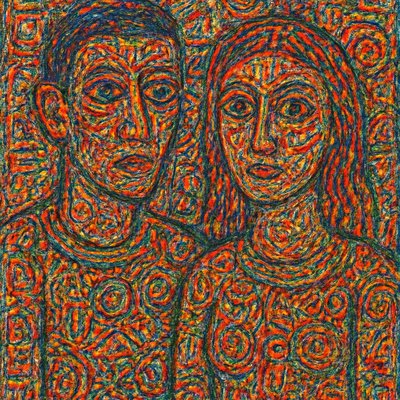 portrait of two people together
