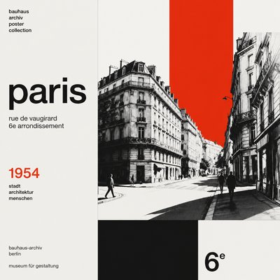Swiss Style Poster Design Style Transfer Example