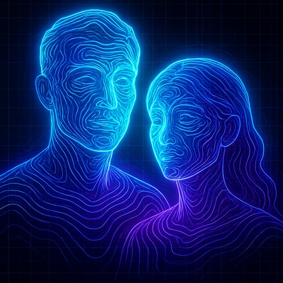 portrait of two people together