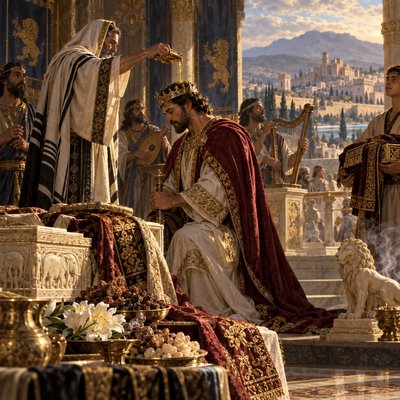 Psalms 45:7-8 (JPS)
7 (45:8) Thou hast loved righteousness, and hated wickedness; therefore God, thy God, hath anointed thee with the oil of gladness above thy fellows.
8 (45:9) Myrrh, and aloes, and cassia are all thy garments; out of ivory palaces stringed instruments have made thee glad.
