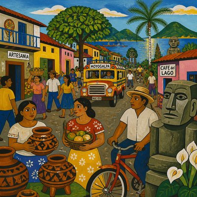 urban street with city activity