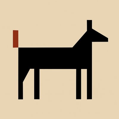 animal standing in natural pose