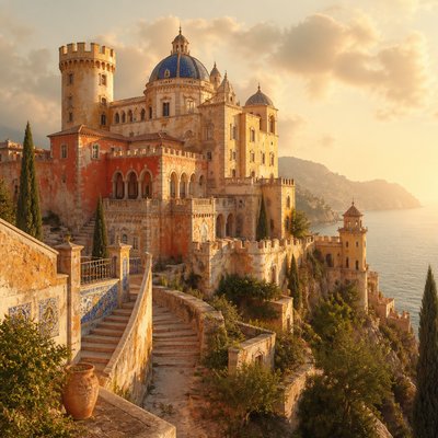 majestic castle on a hilltop
