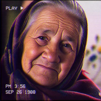 close-up portrait of an elderly person with expressive weathered features