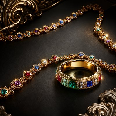 Statement Jewelry Design Style Transfer Example