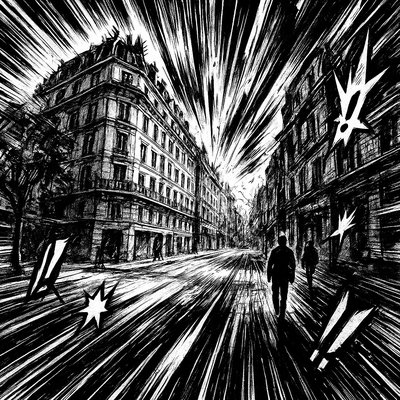 Manga Emotion Explosion Panel Style Transfer Example