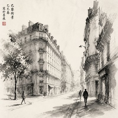 Traditional Chinese Landscape Art Style Style Transfer Example