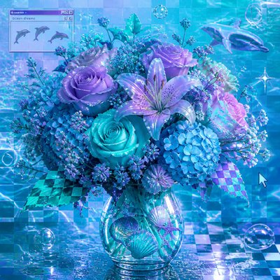 bouquet of flowers in a glass vase