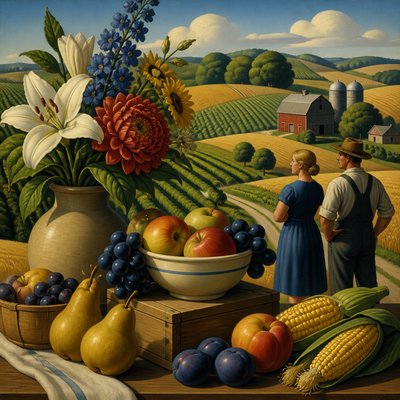 American Regionalism Art Style 3