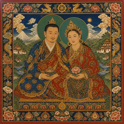 portrait of two people together