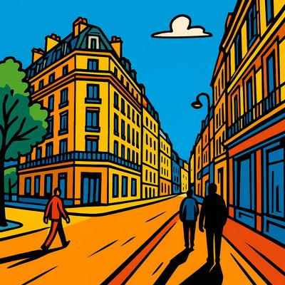 Thick Black Outlines Cartoon Style Style Transfer Example