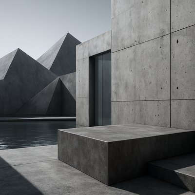 Industrial Materials Minimalism Art Style 2