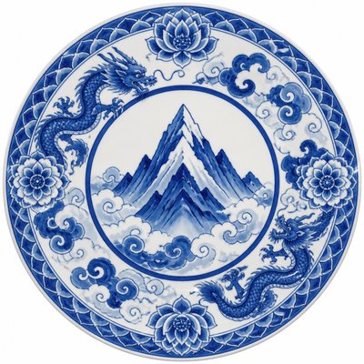 an emblem of a mountain peak inside a circle, simple bold shapes on a plain background, no text or lettering
