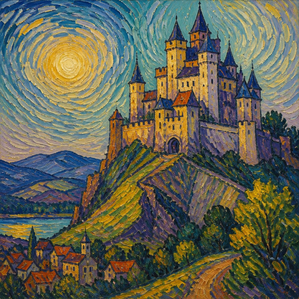 majestic castle on a hilltop