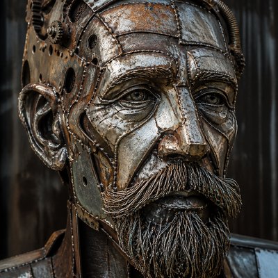 close-up portrait of an elderly person with expressive weathered features