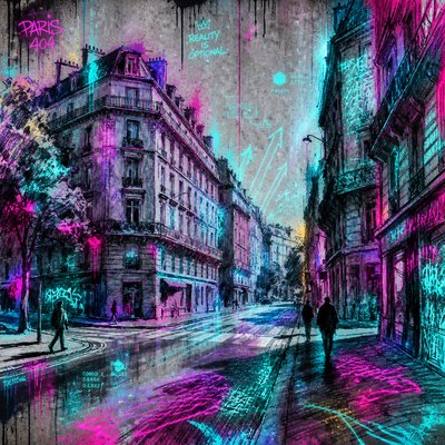 Augmented Reality Graffiti Style Transfer Example