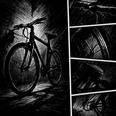 bicyle resting against a wall