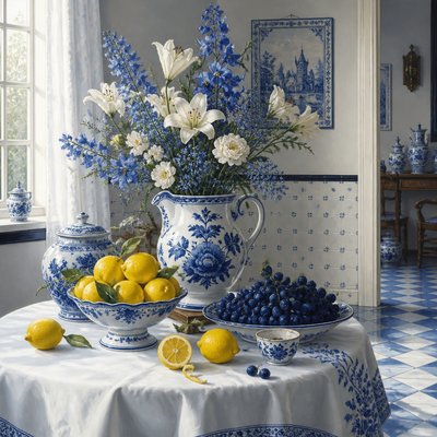 Delft Blue Art Style 3