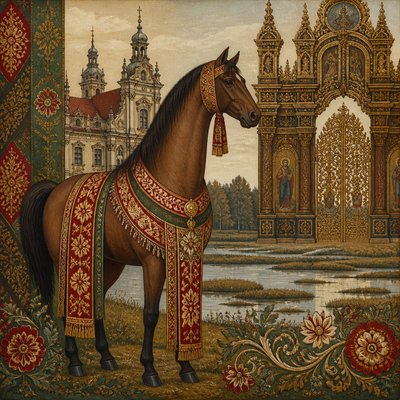 animal standing in natural pose — Belarusian Art Style